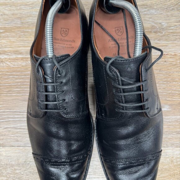 Allen Edmonds Madison Avenue Black Leather Cap Toe Oxfords Men's Size 11 - Picture 2 of 8